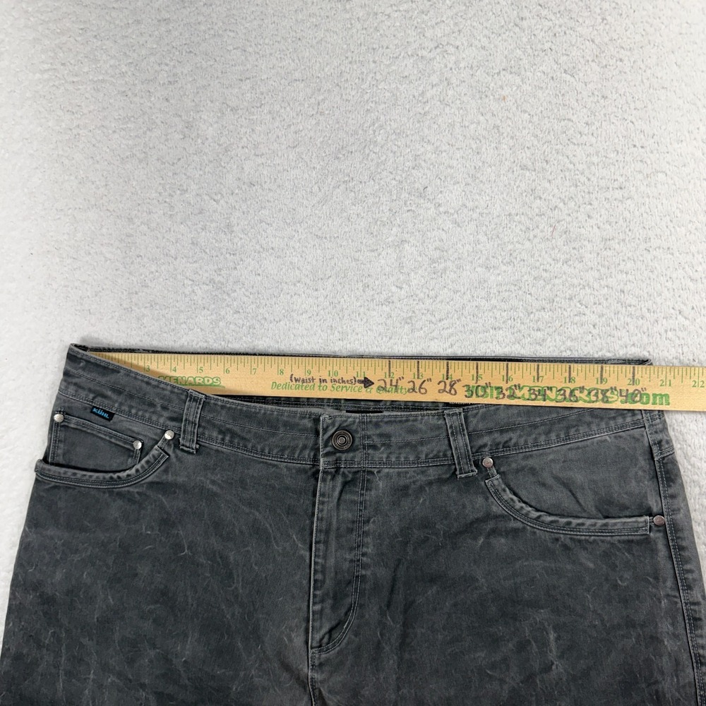 Kuhl Rydr Pants Mens 40x34 Gray Vintage Patina Dye Canvas Outdoors Work Hike - Picture 6 of 12